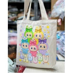 Canvas Tote Bag DRL Labubu A4 Size Tote bag 1105 SC Video