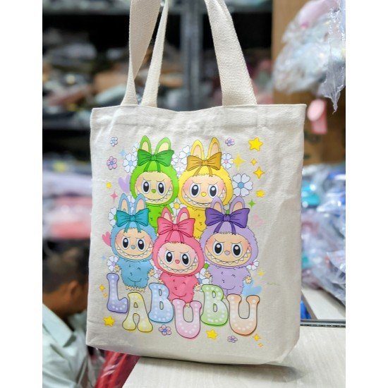 Canvas Tote Bag DRL Labubu A4 Size Tote bag 1105 SC Video