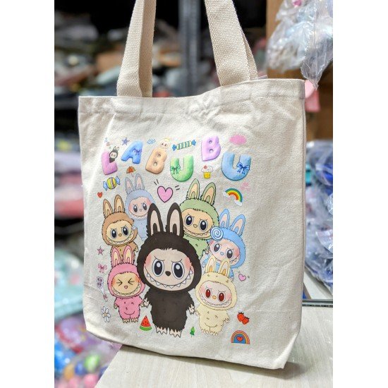 Canvas Tote Bag DRL Labubu A4 Size Tote bag 1105 SC Video