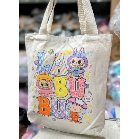 Canvas Tote Bag DRL Labubu A4 Size Tote bag 1105 SC Video